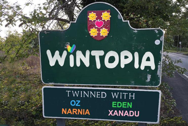 Wintopia street sign